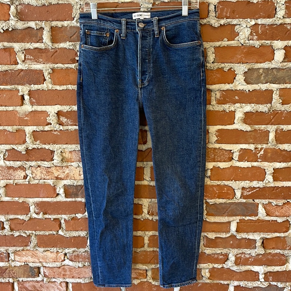 Re/Done High Rise Ankle Crop Jeans